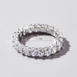 Inlaid Zircon 925 Sterling Silver Ring 