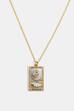Tarot Card Pendant Stainless Steel Necklace 