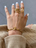 18K Gold-Plated Stainless Steel Chain Bracelet 