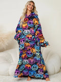 Fuzzy Pocketed Long Sleeve Hooded Lounge Dress Lingerie & Nightwear