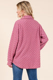 BOMBOM Checkered Button Down Dropped Shoulder Shacket 
