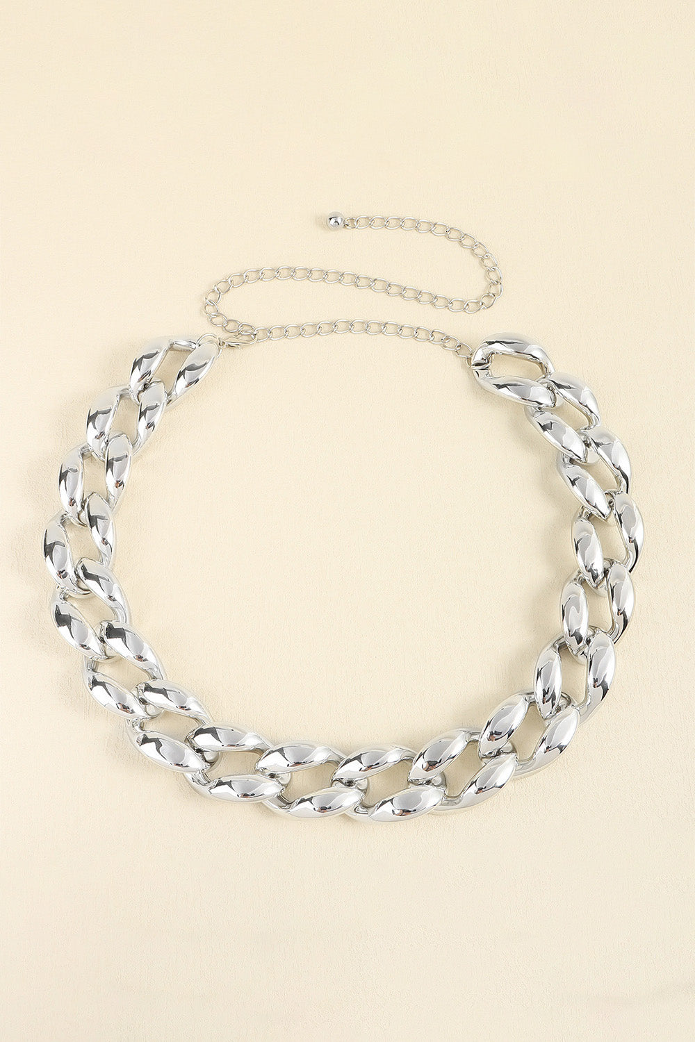 1.2" Width Acrylic Curb Chain Belt 
