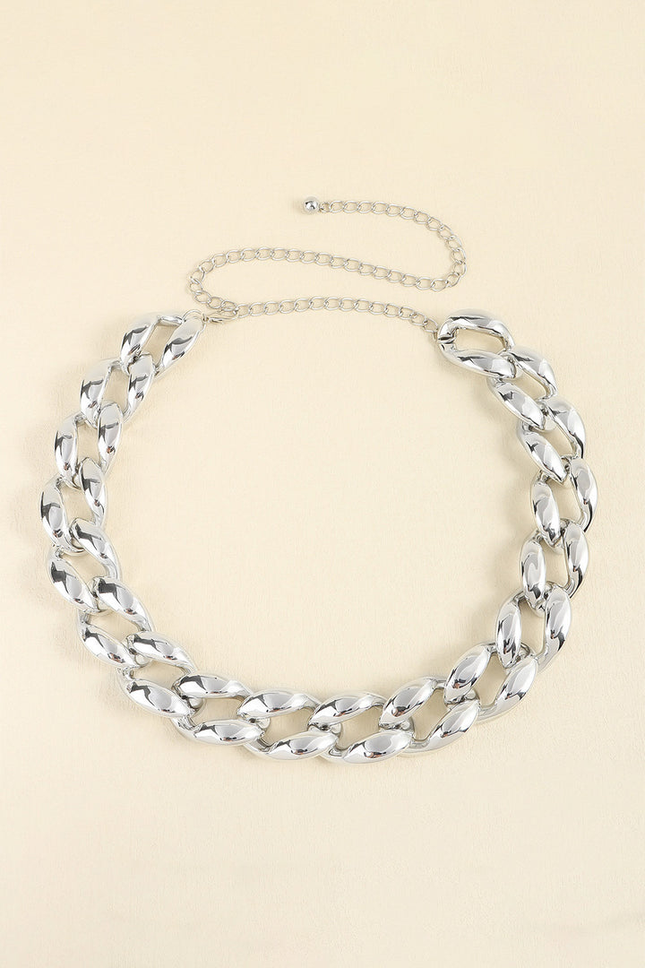 1.2" Width Acrylic Curb Chain Belt 