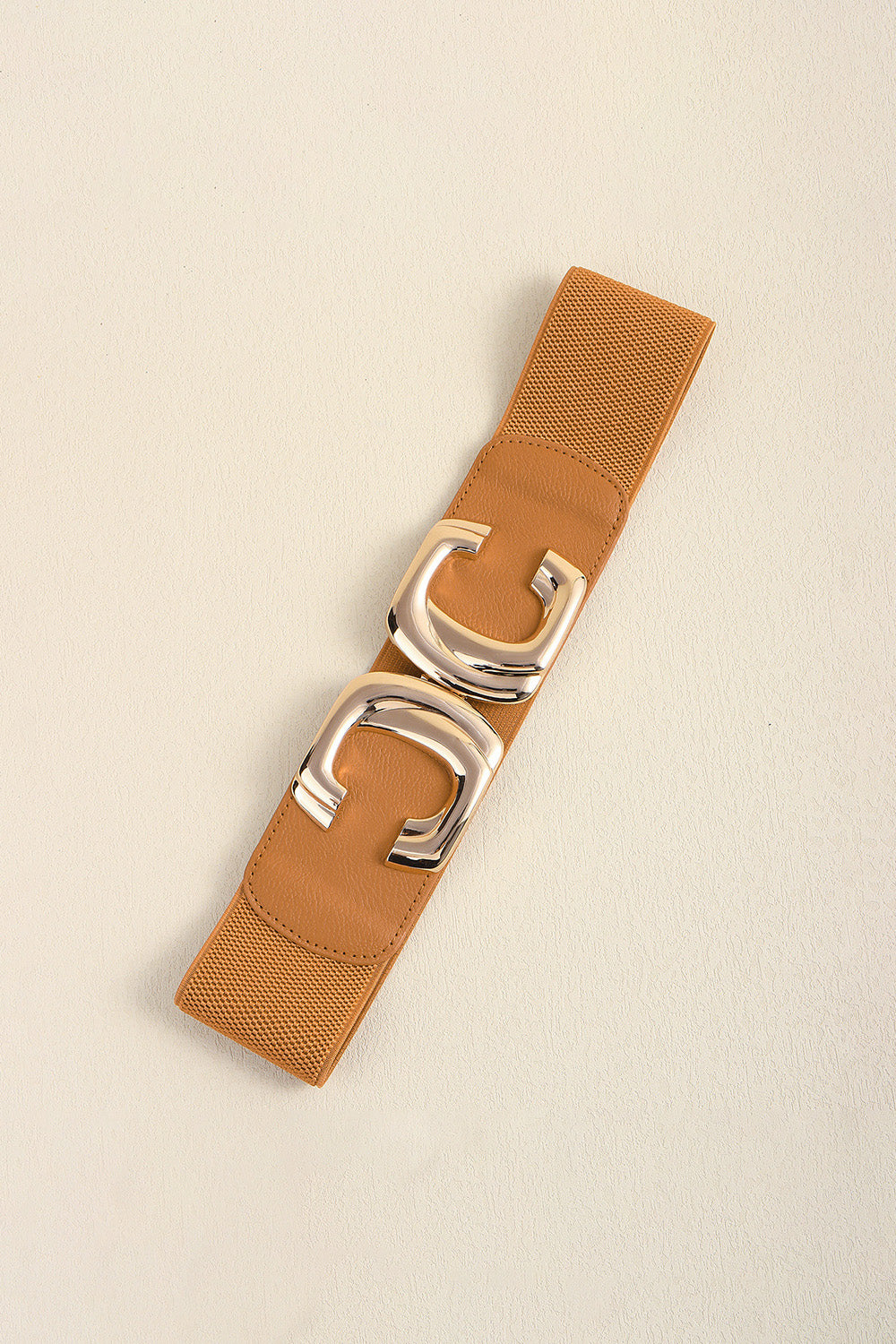 Zinc Alloy Buckle Elastic Wide Belt 