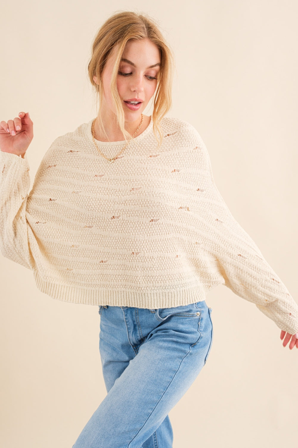And The Why Dolman Sleeves Sweater 
