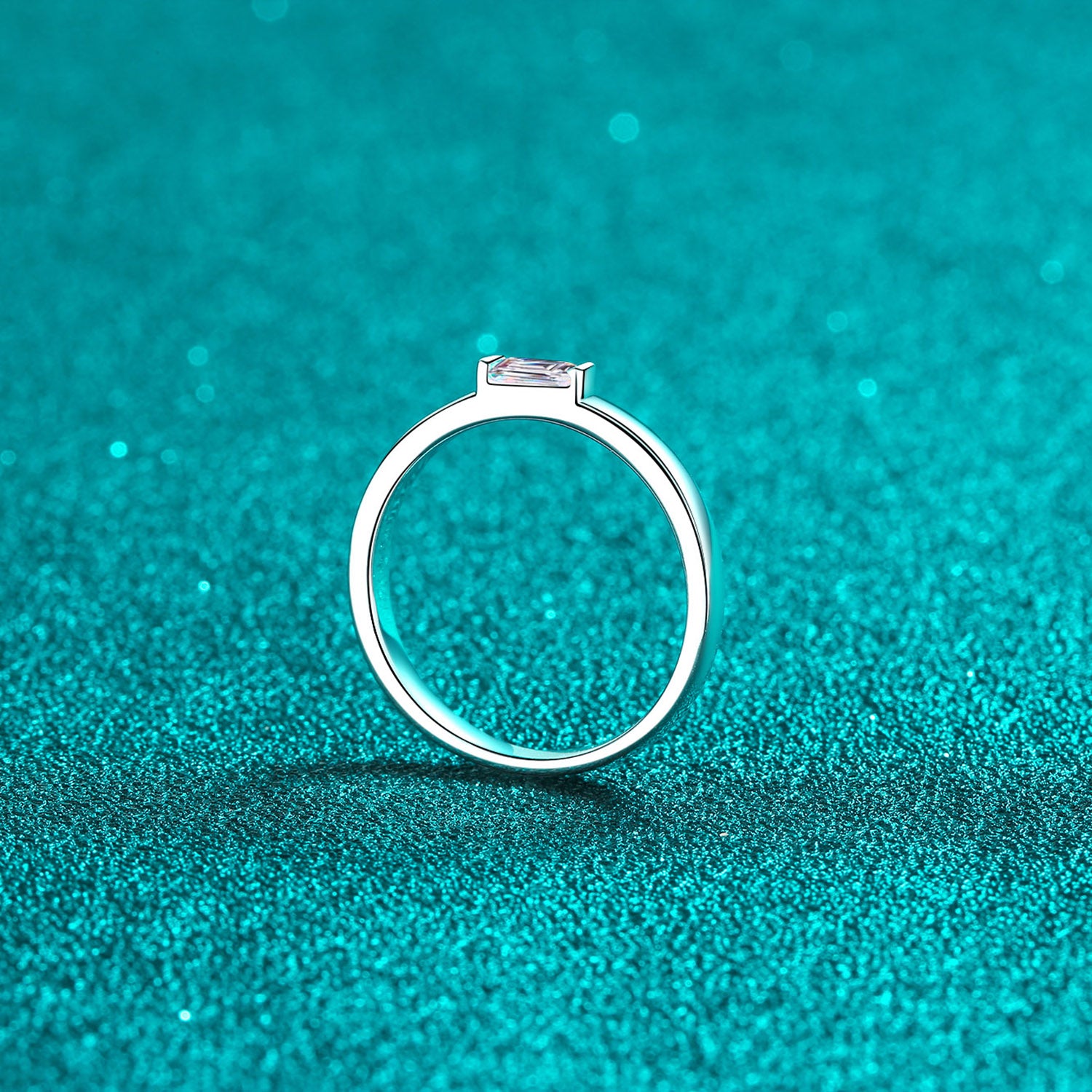 Moissanite 925 Sterling Silver Ring 