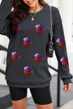 Sequin Pumpkin Long Sleeve Sweatshirt 