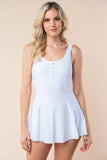 White Birch Sleeveless Performance Knit Swim Dress 