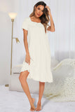 Lace Detail Square Neck Lounge Dress 
