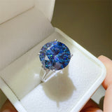 10 Carat 925 Sterling Silver Moissanite Ring 