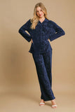 Umgee Side Slit Texture Button Up Shirt 