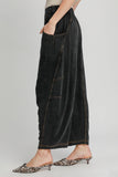 Umgee Elastic Waist Baggy Fit Pants with Pockets 