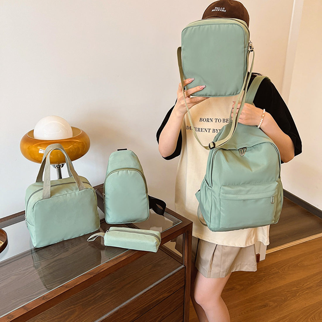 Cloth 5 Piece Bag Set 