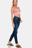 Zenana Washed Ribbed Bra Padded Cami 