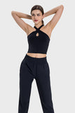 Millennia Crisscross Grecian Neck Active Cami 
