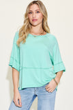 Basic Bae Full Size Bamboo Round Neck Exposed Seam T-Shirt 