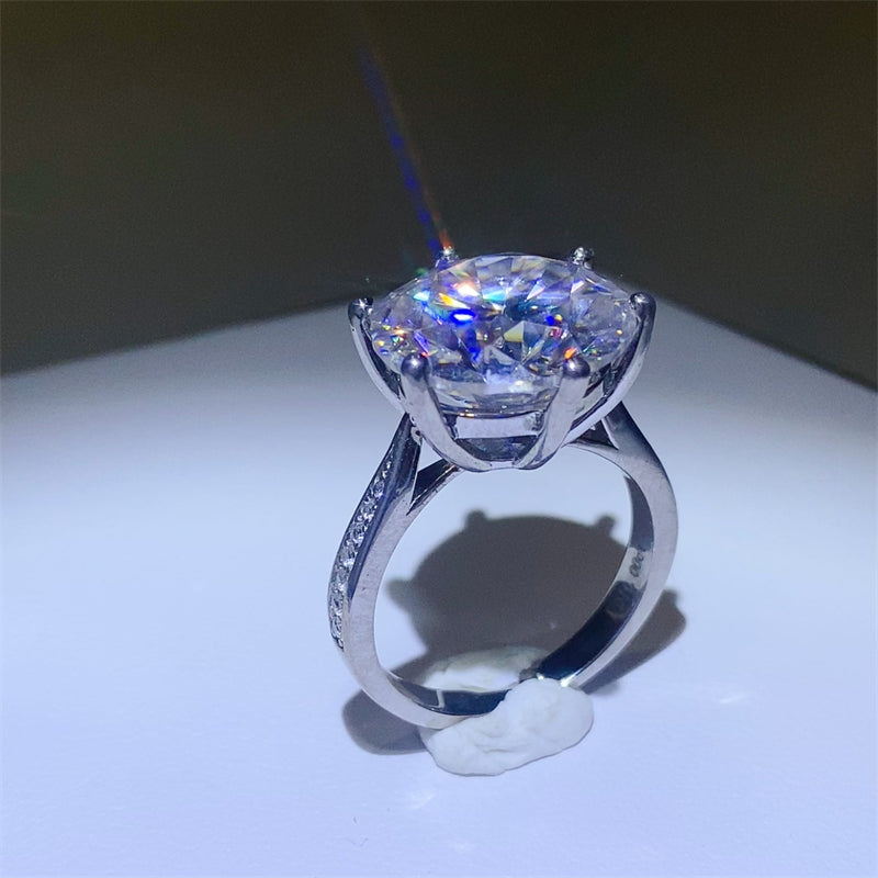 10 Carat Moissanite 925 Sterling Silver Ring 