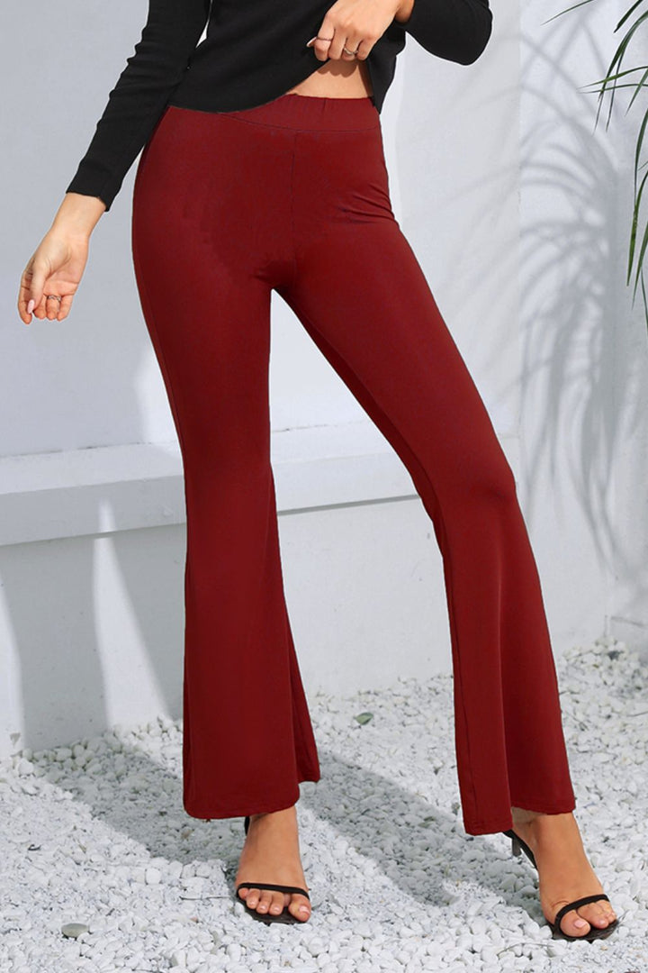 High Waist Long Flare Pants 
