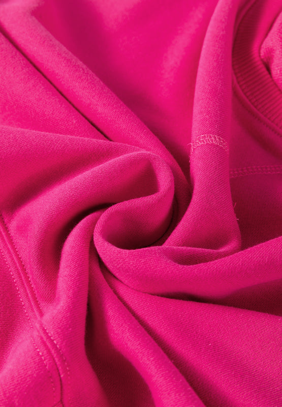 Solid Color Round Neck Long Sleeve Sweatshirt 