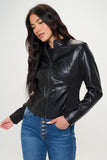 Coalition LA Zip Up Vegan Moto Jacket 