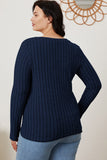 Basic Bae Full Size Ribbed V-Neck Long Sleeve T-Shirt 