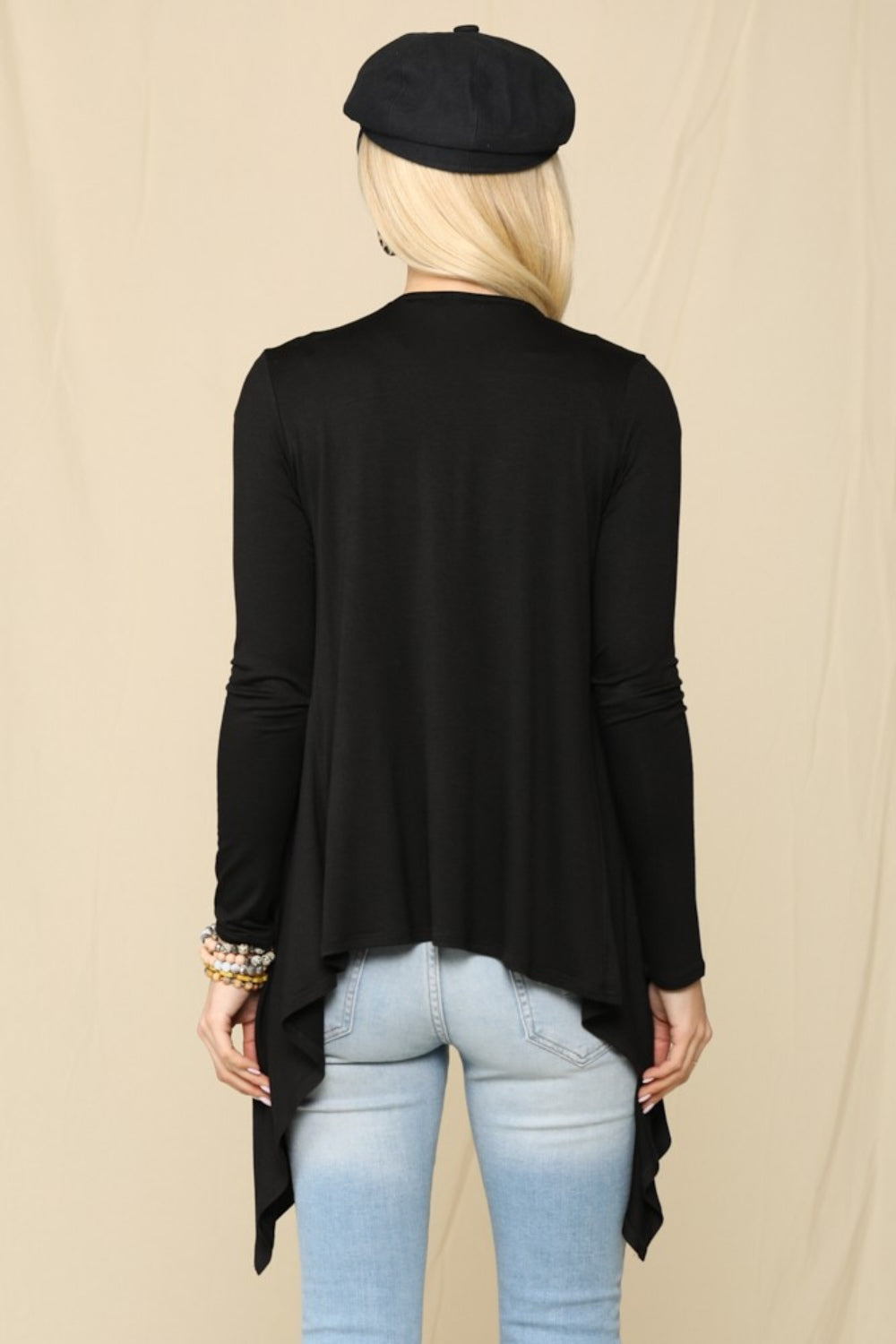 Celeste Full Size Open Front Knit Cardigan 