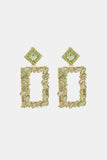 Square Shape Glass Stone Dangle Earrings 