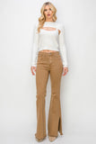 RISEN Bailey Full Size High Waist Side Slit Flare Jeans 