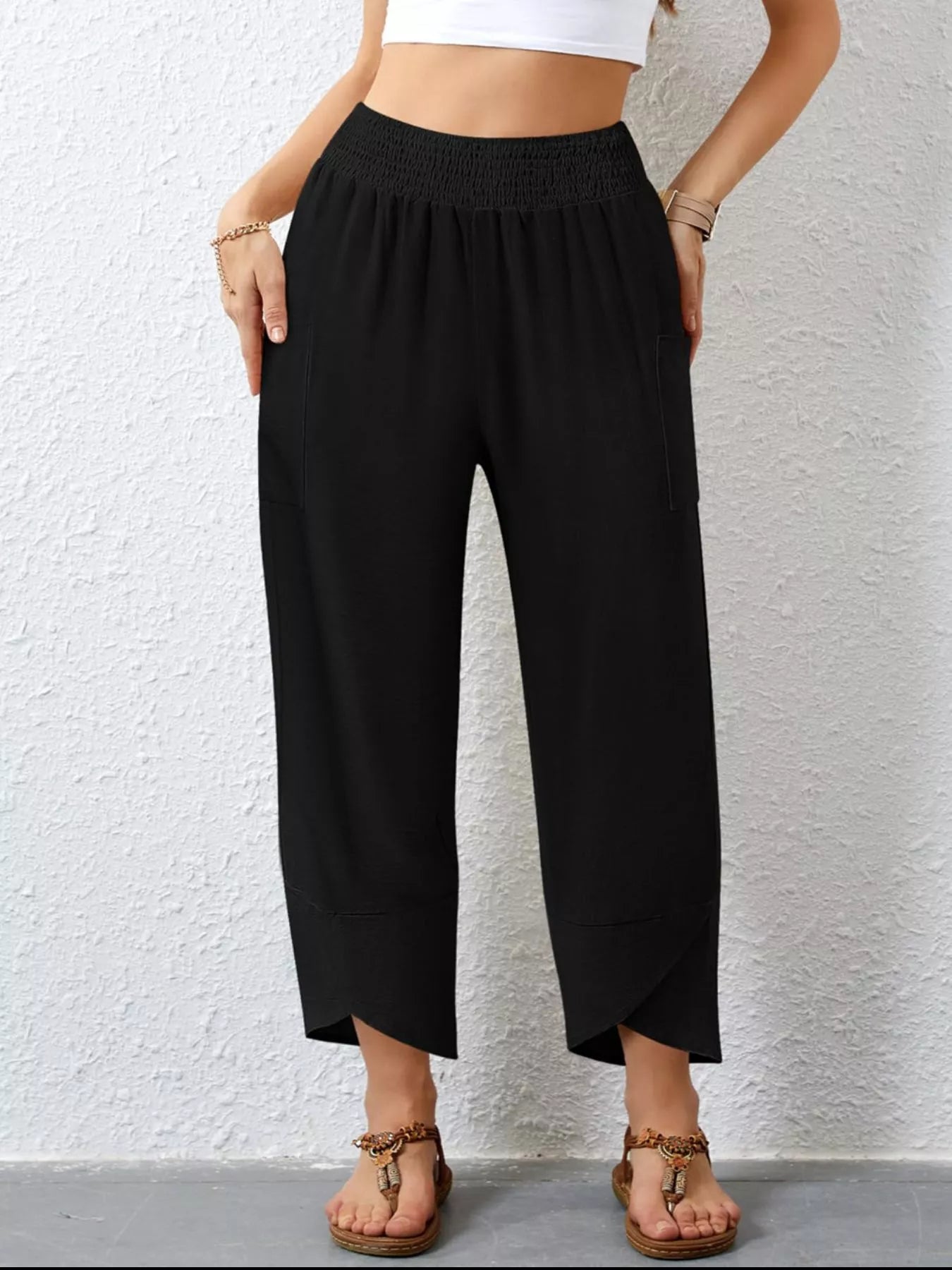 Elastic Waist Pants 