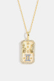Rhinestone Constellation Pendant Copper Necklace 