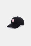 Zenana Ribbon Bow Chenille Patch Baseball Cap 