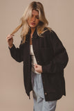 BiBi Button Up Washed Jacket with Pockets 