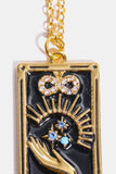 Tarot Card Pendant Stainless Steel Necklace 