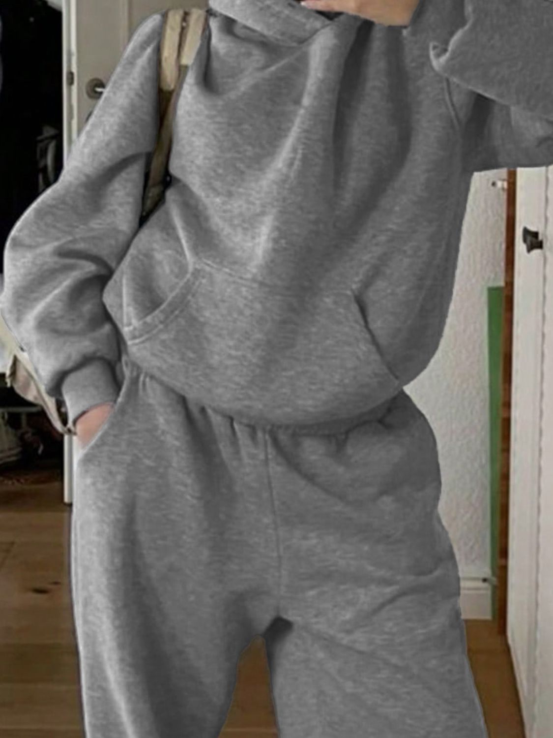Devine Long Sleeve Hooded Jumpsuit with Pockets 