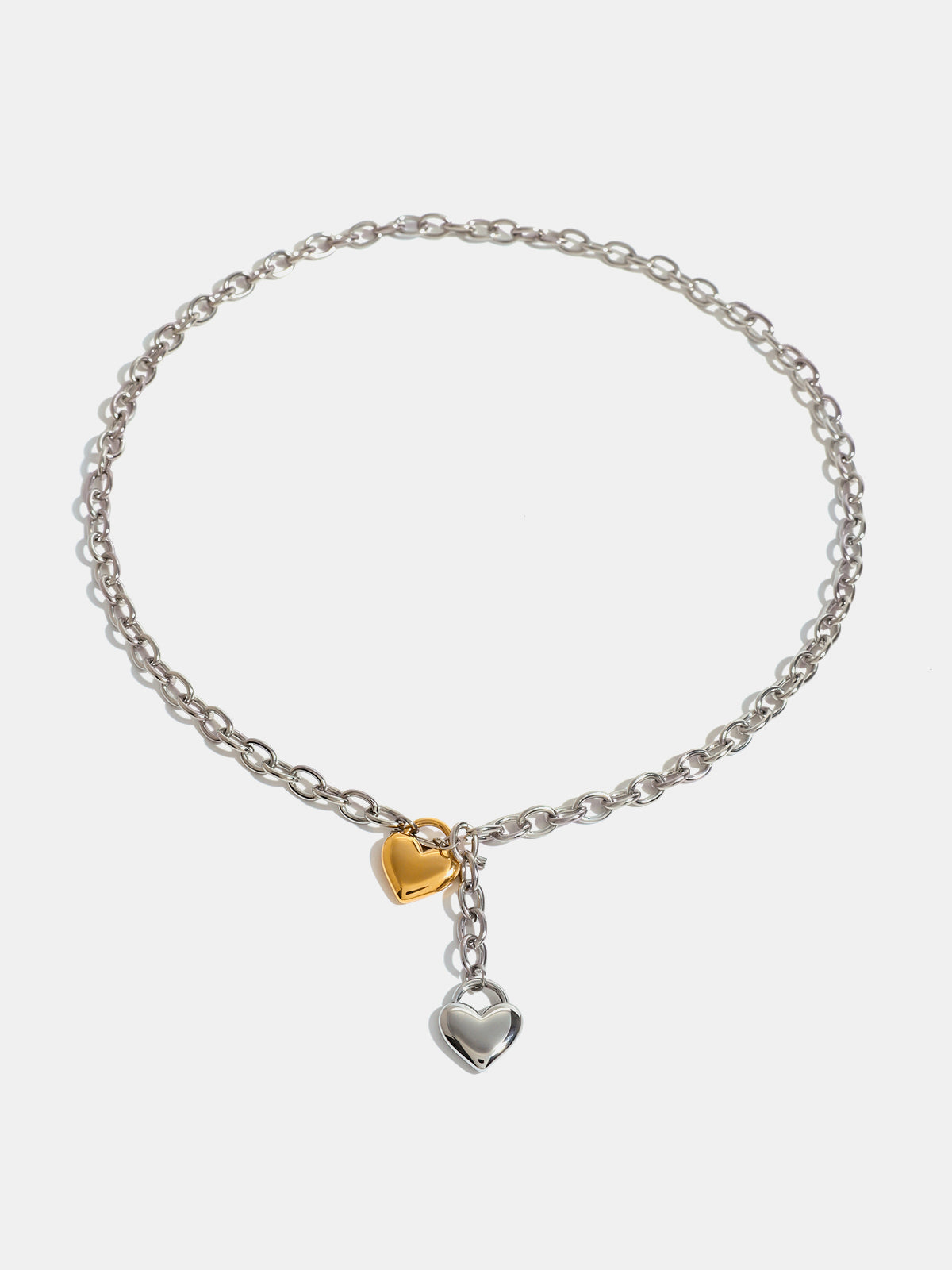 Stainless Steel Heart Chain Necklace 