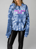 WEEKEND LOVER Graphic Tie-Dye Sweatshirt 