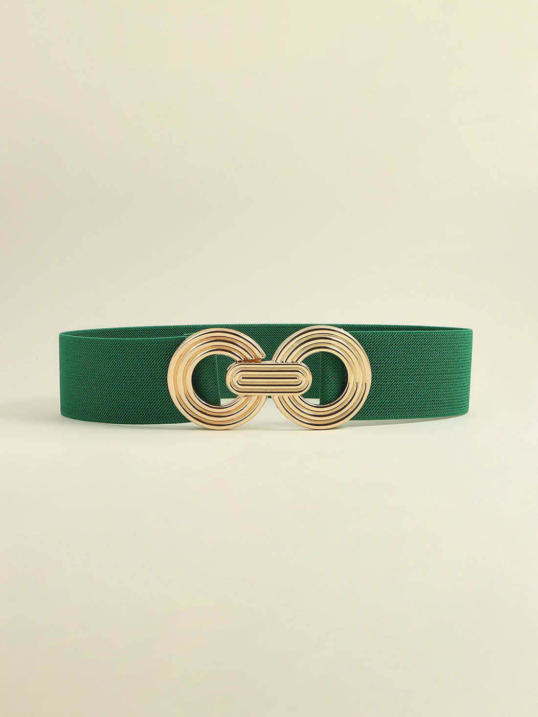 Geometric Buckle Elastic Wide Belt 