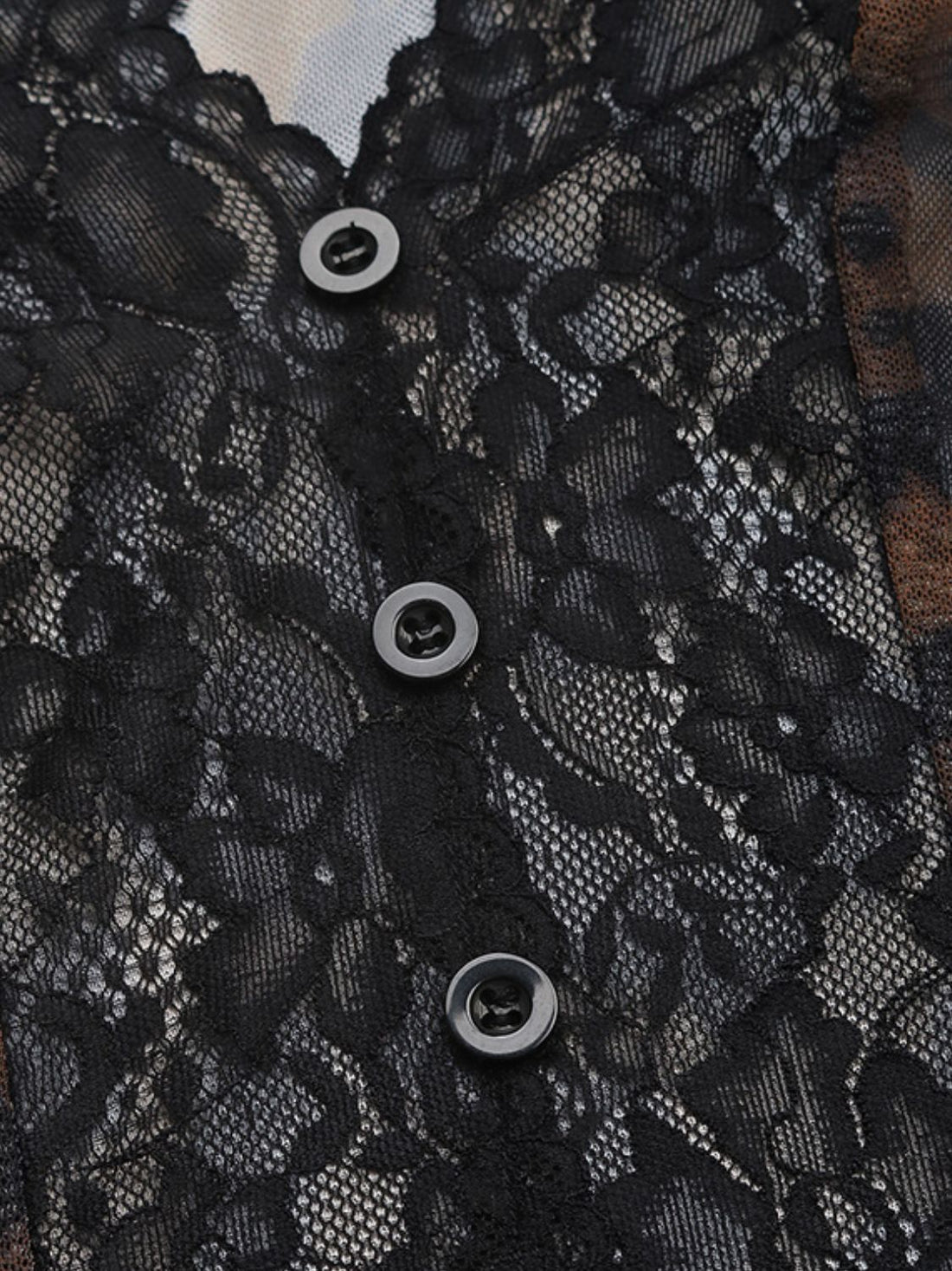 Perfee Leopard V-Neck Lace Bodysuit 