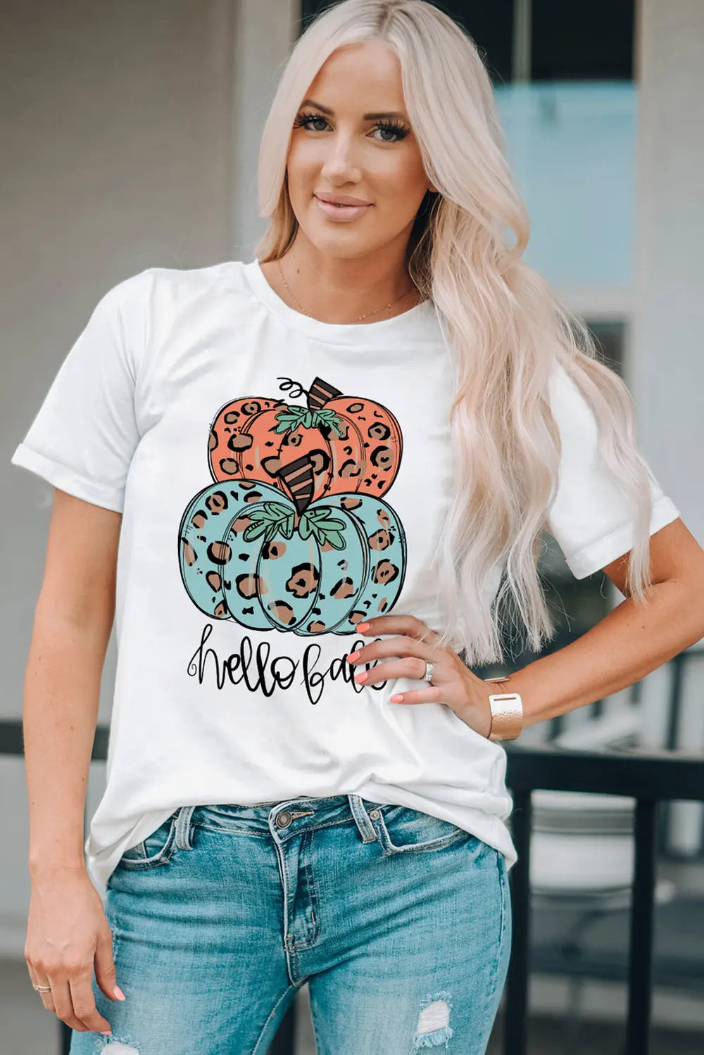 Pumpkin Graphic Short Sleeve T-Shirt 