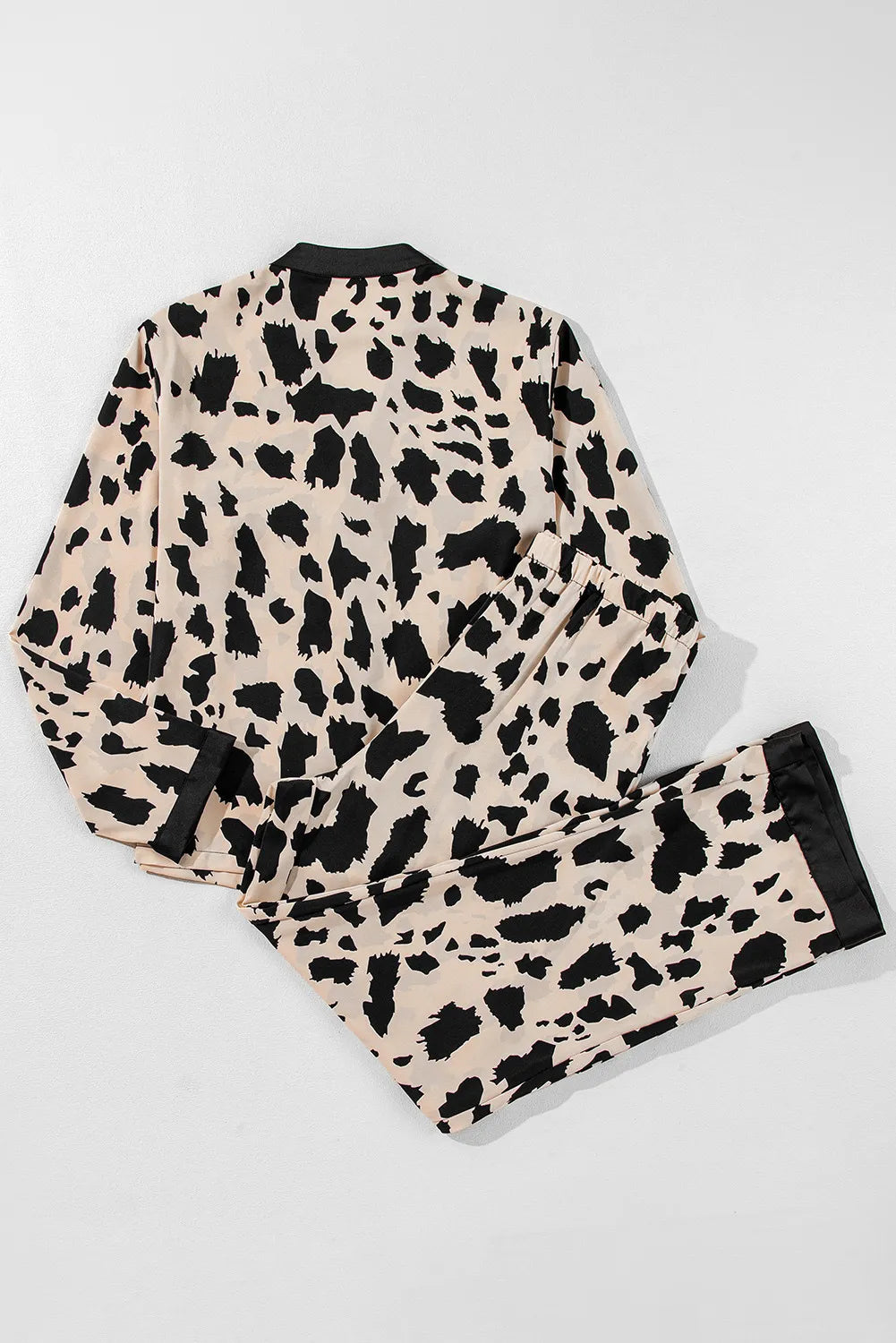 Button Up Long Sleeve Top and Pants Lounge Set Lingerie & Nightwear