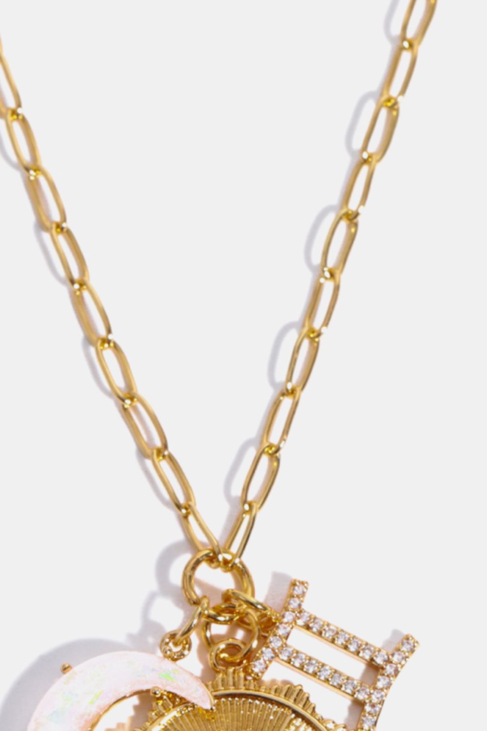 Constellation and Moon Pendant Copper Necklace 