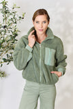 Heimish Full Size Zip Up Collared Neck Jacket 