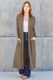 Basic Bae Full Size Open Front Long Sleeve Cover Up 