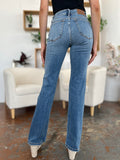 Judy Blue Full Size Mid-Rise Waist Straight Jeans 