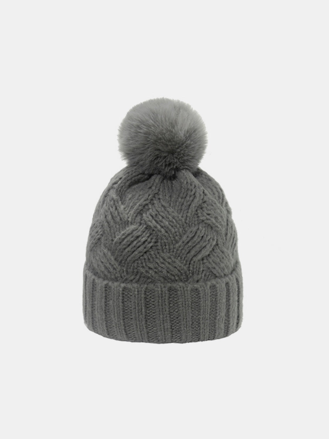 Roll Rim Cable-Knit Hat 