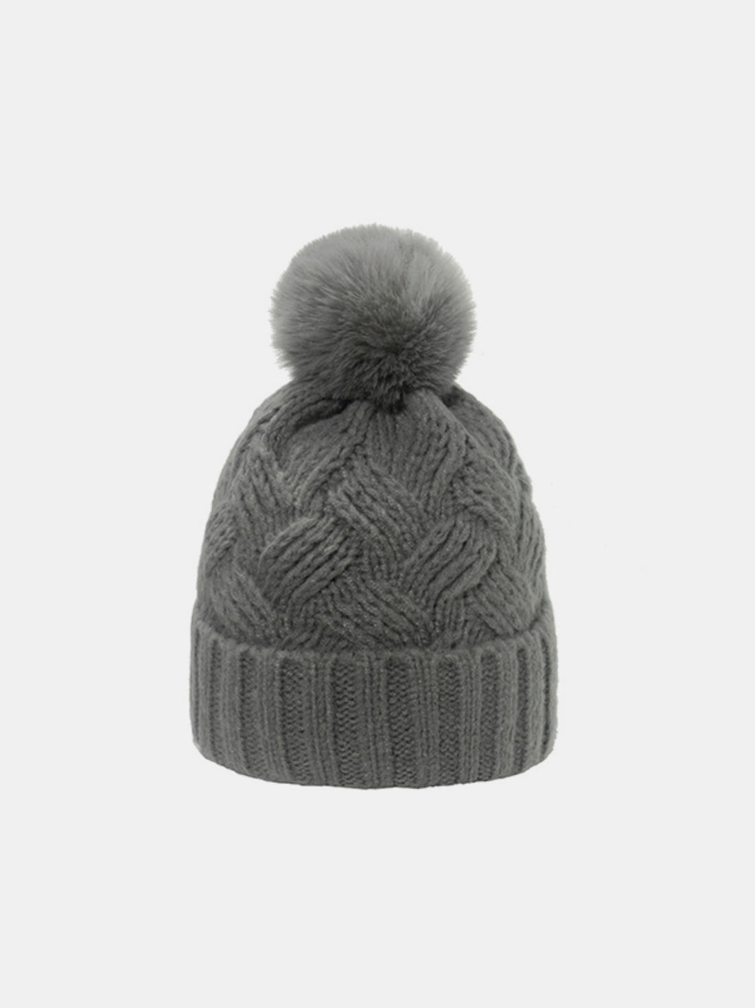 Roll Rim Cable-Knit Hat 