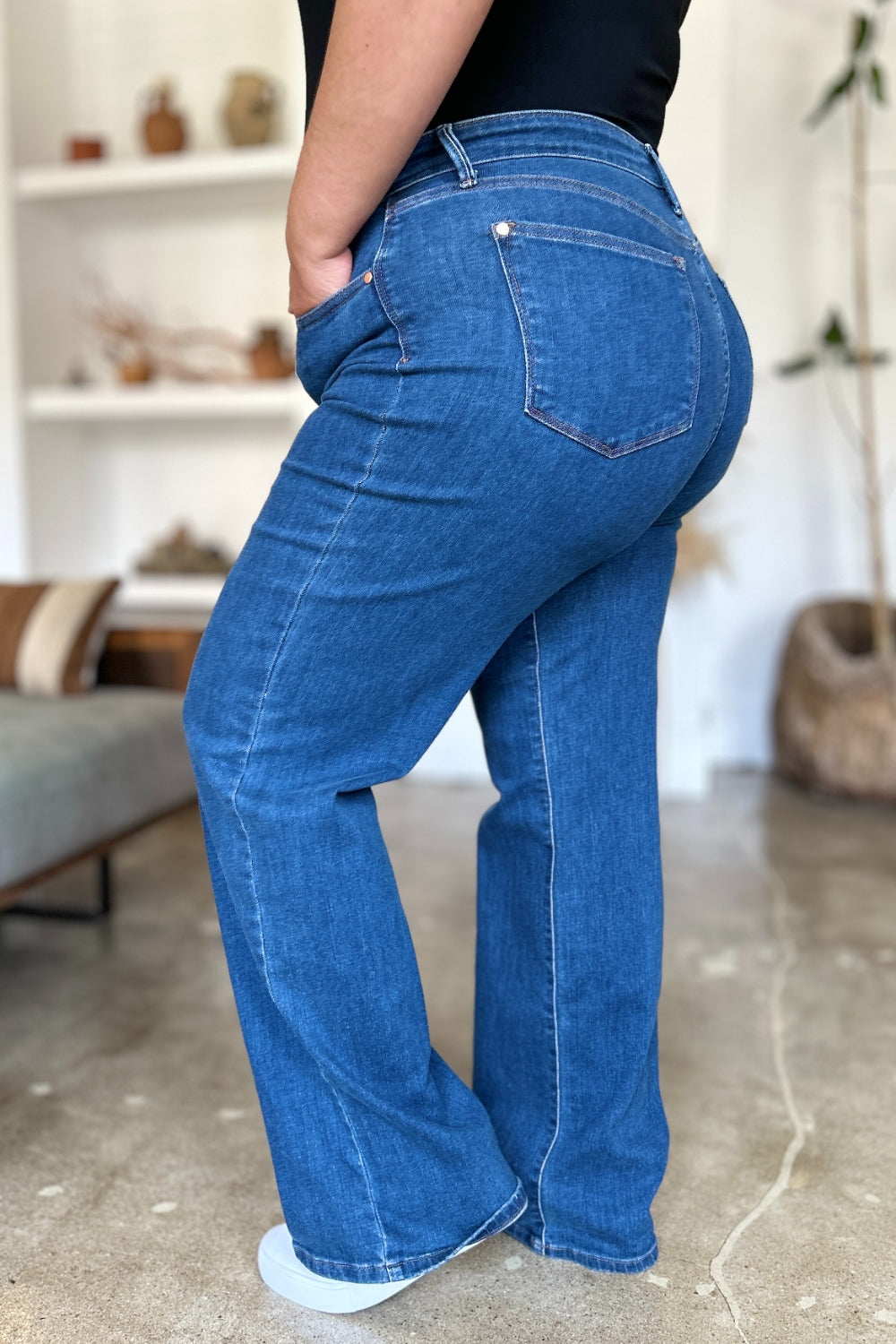 Judy Blue Full Size High Rise Straight Jeans 