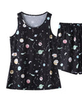 Printed Round Neck Top and Shorts Lounge Set Lingerie & Nightwear