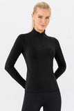 Mock Neck Quarter Zip Active T-Shirt 