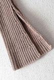 Double Take Ribbed Off-Shoulder Zip Up Long Sleeve Cardigan 